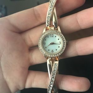 Rose gold watch